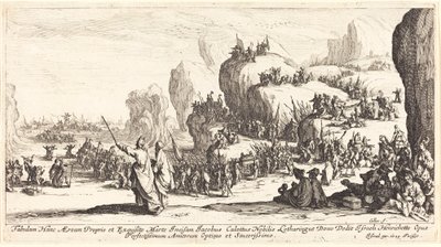El cruce del Mar Rojo de Jacques Callot