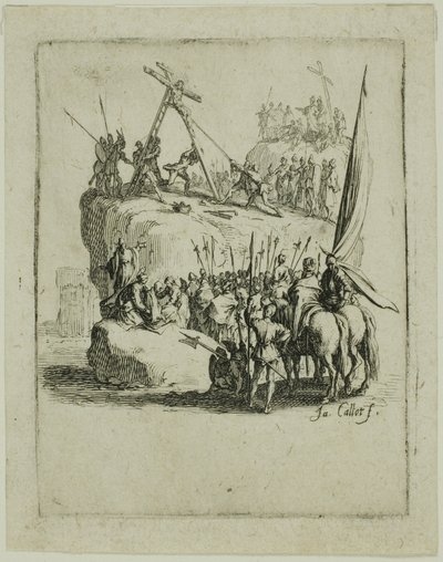 La Crucifixión, de La Pequeña Pasión de Jacques Callot