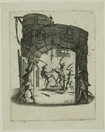 La flagelación, de La Pequeña Pasión de Jacques Callot