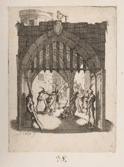 La Flagelación, n. 6 de 11 de La Petite Passion de Jacques Callot