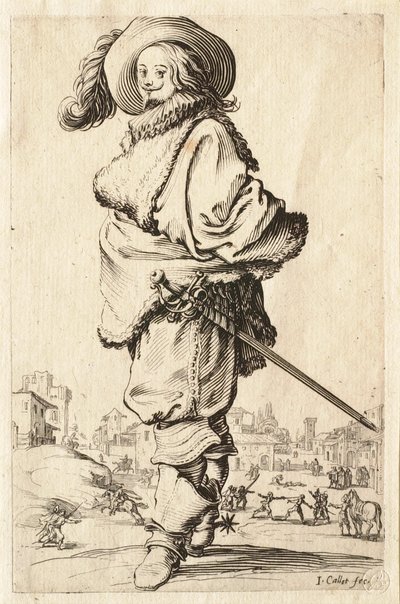 El caballero con abrigo de piel de Jacques Callot