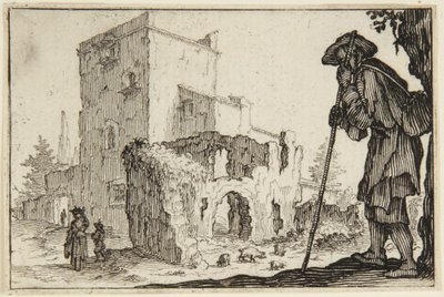 El pastor y las ruinas de Jacques Callot