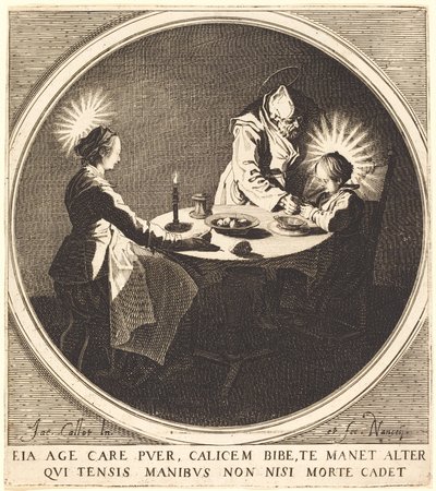 La Sagrada Familia en la mesa de Jacques Callot