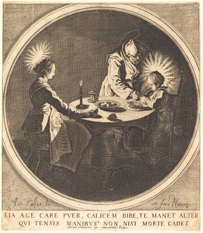 La Sagrada Familia en la mesa de Jacques Callot