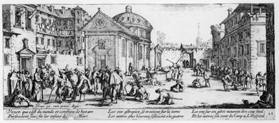 El Hospital, lámina 15 de Las Miserias y Desgracias de la Guerra, grabado por Israel Henriet (c.1590-1661) 1633 de Jacques Callot