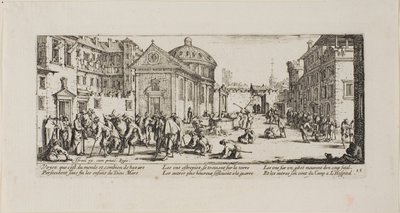 El hospital, lámina quince de Las miserias de la guerra de Jacques Callot