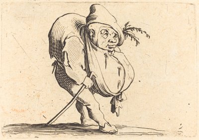 El jorobado con un bastón, c. 1622 de Jacques Callot