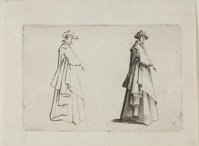 La dama con ropa completa, de Los Caprichos de Jacques Callot