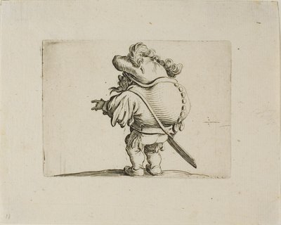 El hombre de gran barriga decorado con una línea de botones, de Varie Figure Gobbi de Jacques Callot