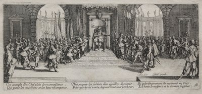 Las grandes miserias de la guerra: Distribución de recompensas de Jacques Callot