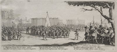 Las grandes miserias de la guerra: Inscripción de las tropas de Jacques Callot