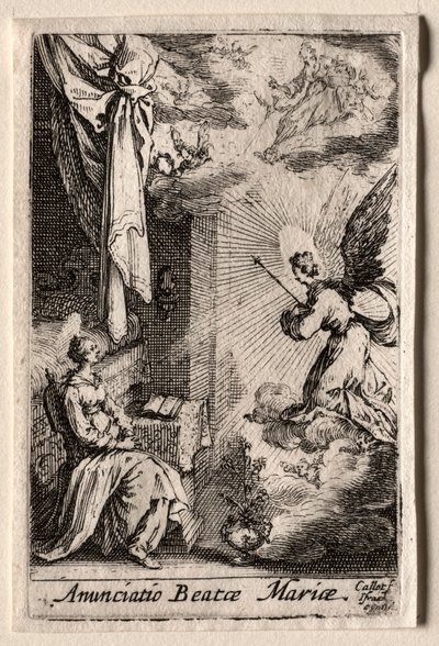 La vida de la Virgen: La Anunciación de Jacques Callot