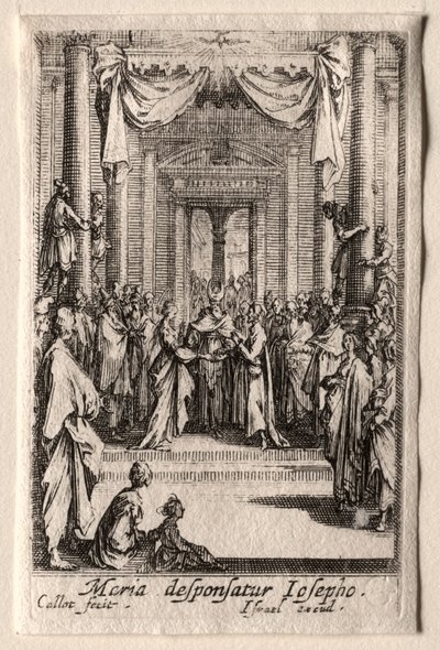 La vida de la Virgen: El matrimonio de la Virgen de Jacques Callot