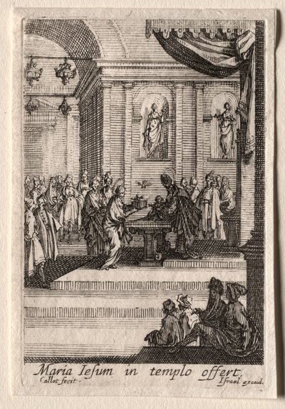 La vida de la Virgen: La Presentación de Cristo en el Templo de Jacques Callot
