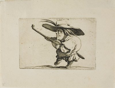 El jugador de laúd, de Varie Figure Gobbi de Jacques Callot