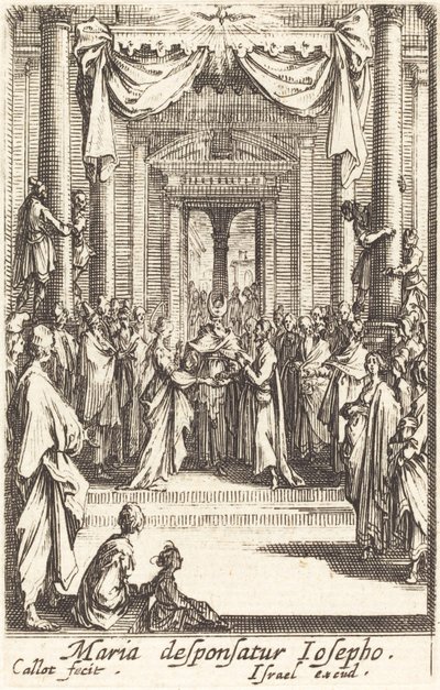El Matrimonio de la Virgen, en o después de 1630 de Jacques Callot