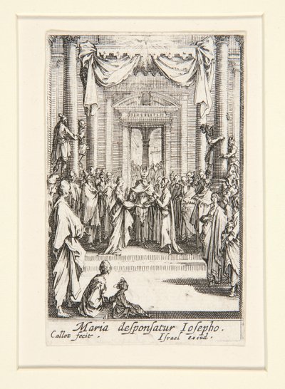 Las bodas de la Virgen, n. 4 de La vida de la Virgen de Jacques Callot