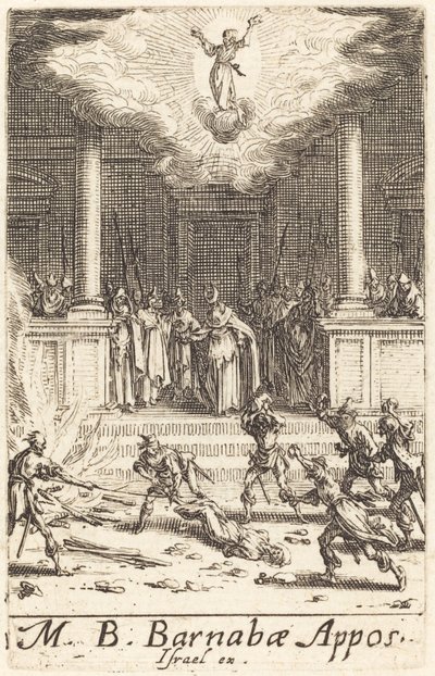 El martirio de San Bernabé, c. 1634-1635 de Jacques Callot