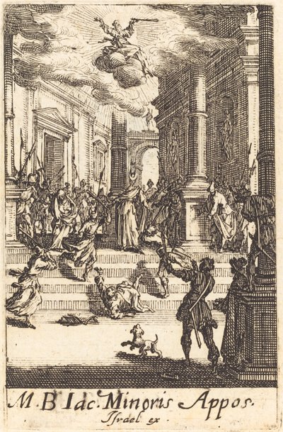 El martirio de San Santiago Menor, c. 1634-1635 de Jacques Callot