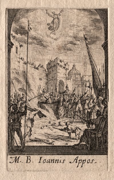 El Martirio de los Apóstoles: San Juan el Evangelista de Jacques Callot