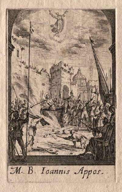 El martirio de los apóstoles: San Juan Evangelista de Jacques Callot