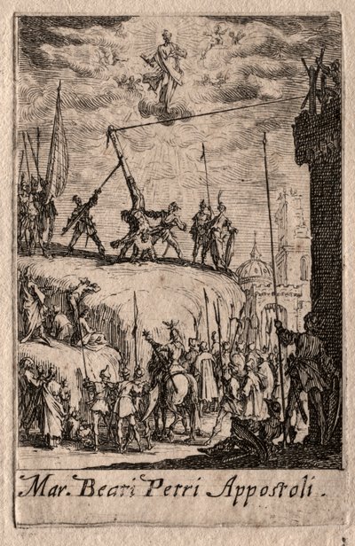 El Martirio de los Apóstoles: San Pedro de Jacques Callot