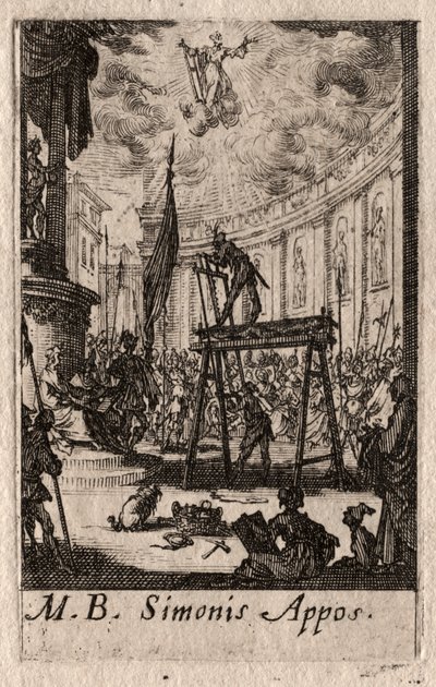 El Martirio de los Apóstoles: San Simón de Jacques Callot