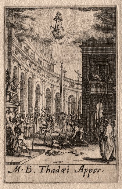 El martirio de los apóstoles: San Tadeo de Jacques Callot