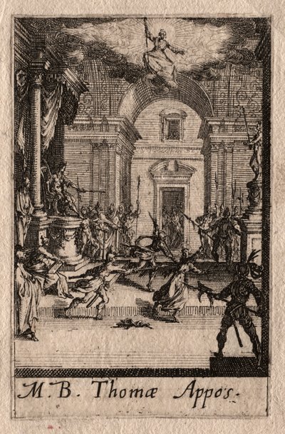 El Martirio de los Apóstoles: San Tomás de Jacques Callot