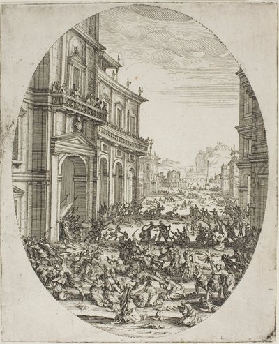 La masacre de los inocentes (segunda placa) de Jacques Callot