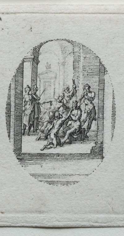 Los Misterios de la Pasión: Cristo Coronado de Espinas de Jacques Callot