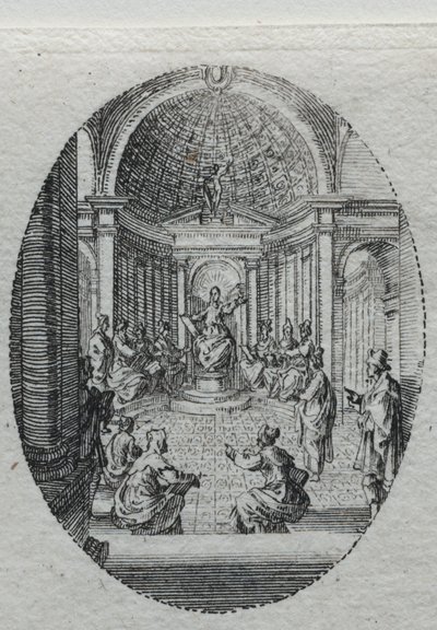 Los misterios de la Pasión: Cristo disputando con los doctores de Jacques Callot