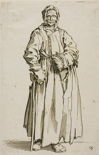 La mujer tuerta, placa quince de Los mendigos de Jacques Callot