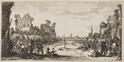 La ordalía de las flechas (San Sebastián) de Jacques Callot