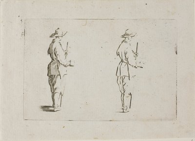 El campesino sosteniendo una copa, de Los Caprichos de Jacques Callot