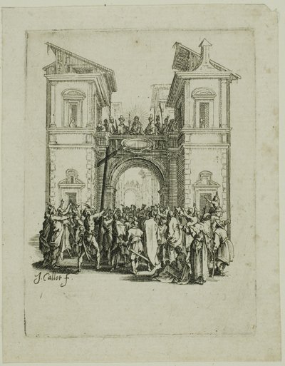 La Presentación al Pueblo, de La Pequeña Pasión de Jacques Callot