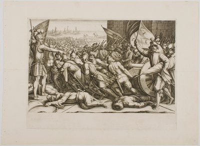 El reembarque de las tropas, de la serie «La vida de Fernando de Médici» de Jacques Callot