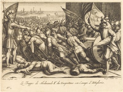 El reembarque de las tropas, c. 1614 de Jacques Callot