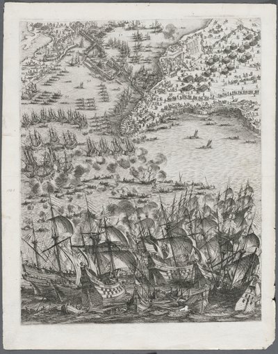 El asedio de La Rochelle: Lámina 11 de Jacques Callot