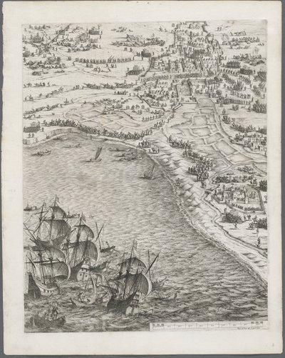 El sitio de La Rochelle: Lámina 12, 1628-1630 de Jacques Callot