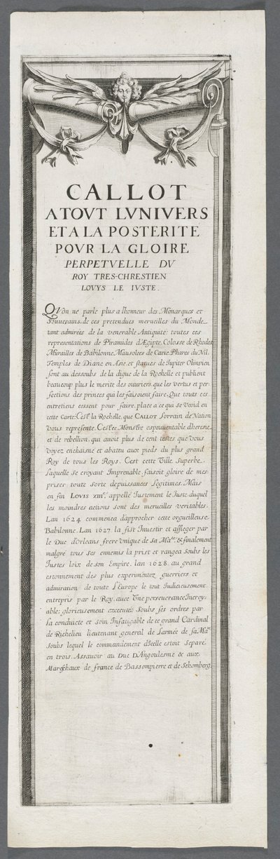 El sitio de La Rochelle: Placa 4 de Jacques Callot