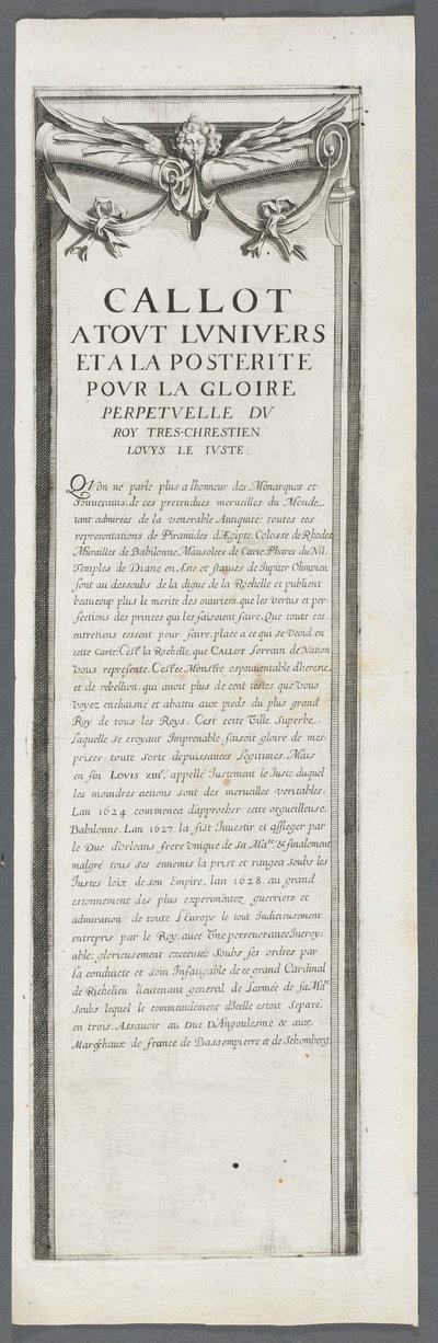 El sitio de La Rochelle: Placa 4, 1628-1630 de Jacques Callot