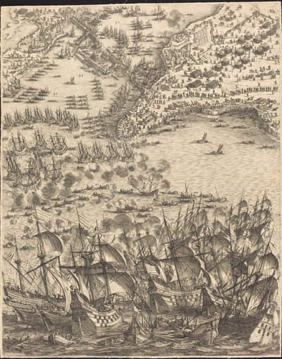El asedio de La Rochelle [lámina 11 de 16] de Jacques Callot