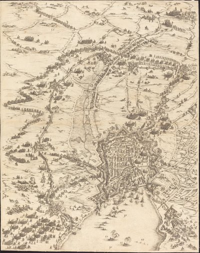 El asedio de La Rochelle [lámina 6 de 16] de Jacques Callot
