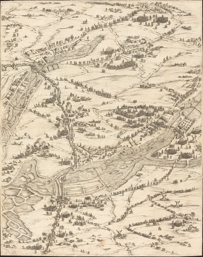 El asedio de La Rochelle [lámina 7 de 16, el conjunto comprende 1952.8.97-112], 1628-1631 de Jacques Callot