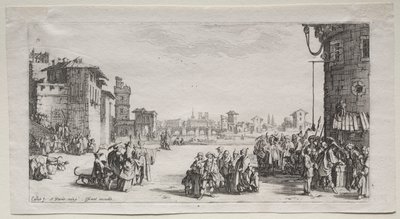 El mercado de esclavos, 1629 de Jacques Callot