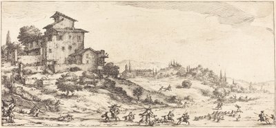 La caza del ciervo, probablemente c. 1630 de Jacques Callot
