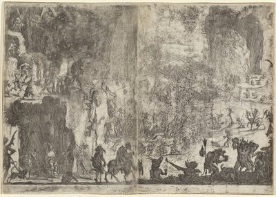 La tentación de San Antonio (primera versión) de Jacques Callot