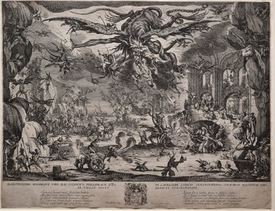La tentación de San Antonio segunda versión, 1635 de Jacques Callot