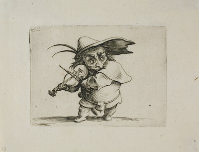 El violinista, de Varie Figure Gobbi de Jacques Callot